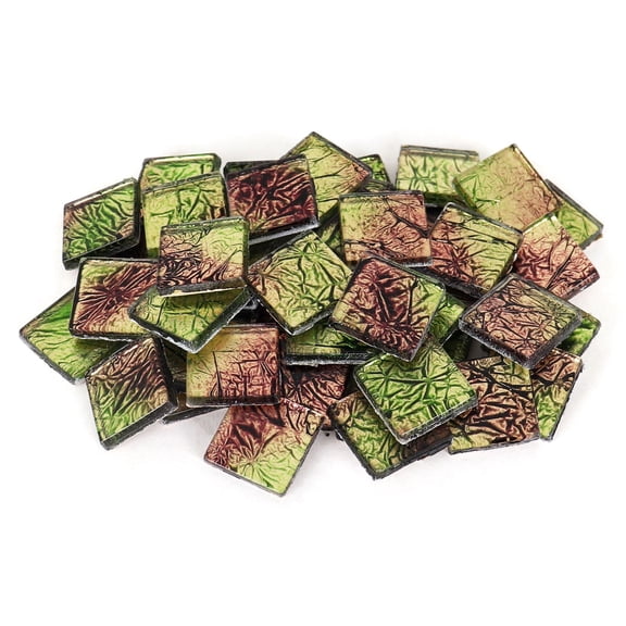 Milltown Merchants Peacock Foil Tile 3/4 Inch Mosaic Tile (1 lb)