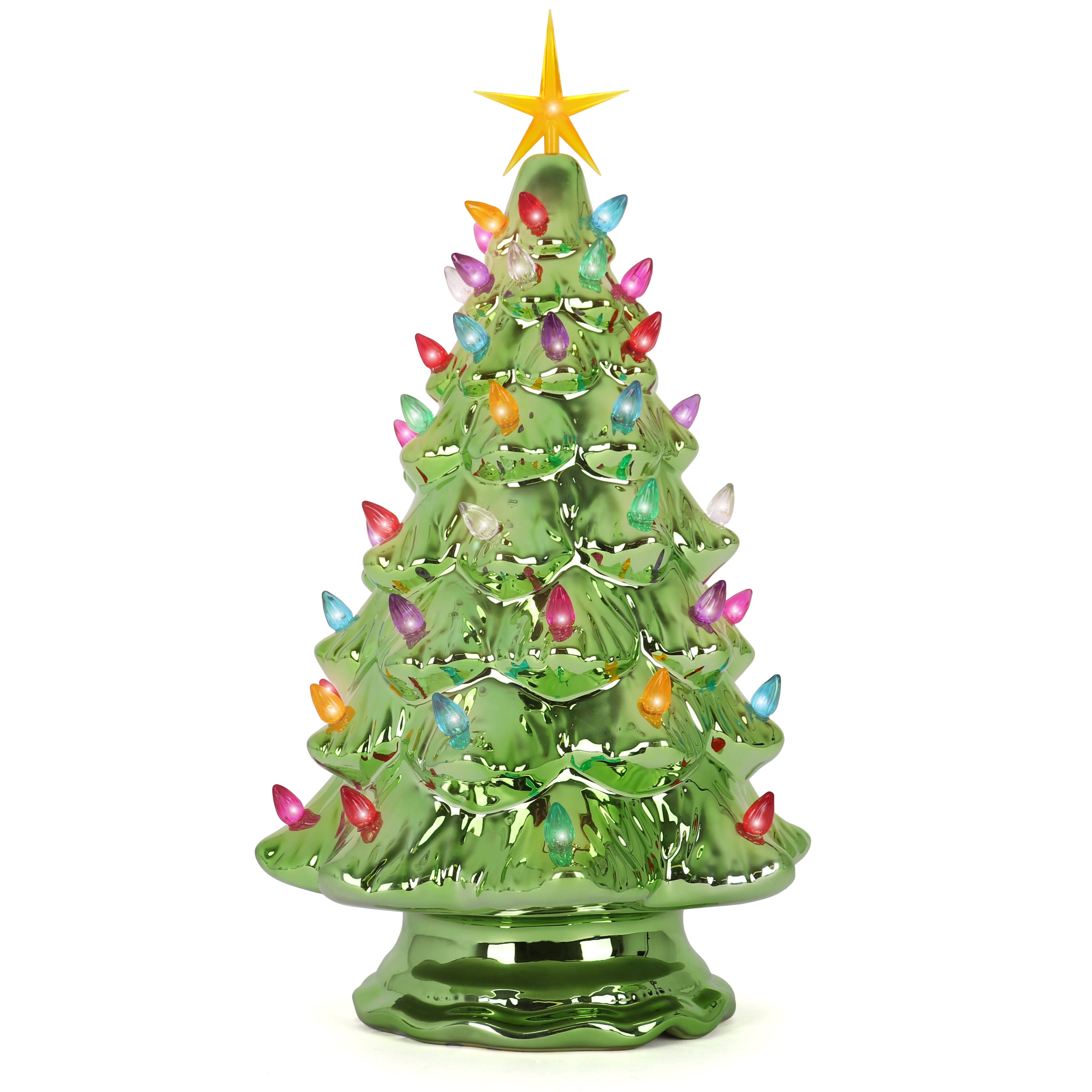Milltown Merchants Vintage Ceramic Christmas Tree Tabletop Decoration ...
