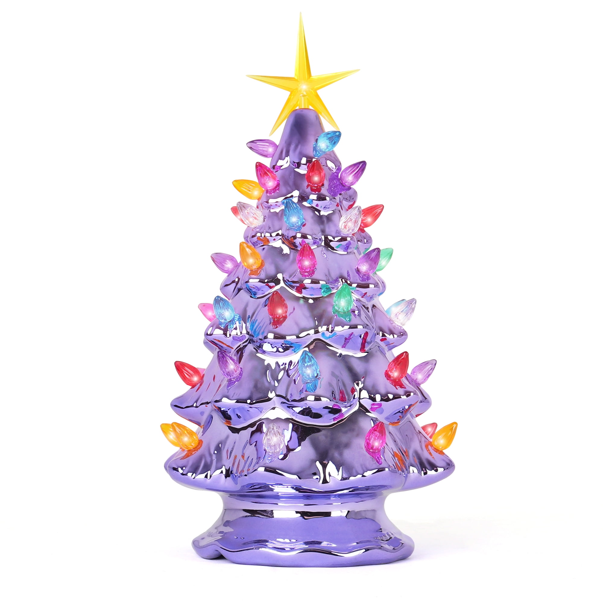 Milltown Merchants Pearl Violet Ceramic Christmas Tree - 11.5" Medium ...