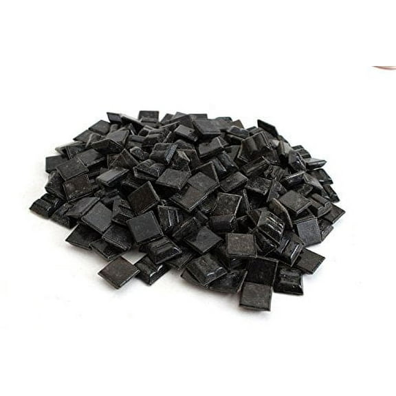 Milltown Merchants Pitch Black Mosaic Tile 4/10 Inch (3 lbs)