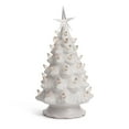 thumbnail image 1 of Milltown Merchants White Ceramic Christmas Tree - 11.5" Medium, White Lights, 1 of 7