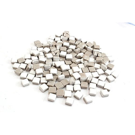 Milltown Merchants White Hot Mini Mosaic Ceramic Tile 4/10 Inch (1 lb)