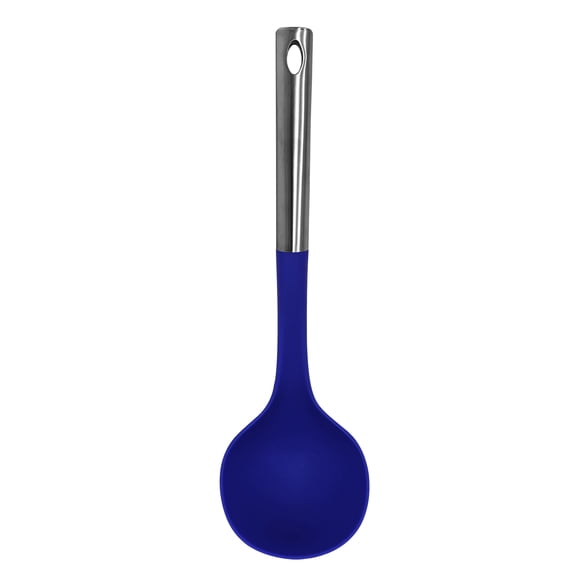 Millvado Soup Ladle, Nylon Blue Ladle With Stainless Steel Handle, Long 13 Inch Soup Ladles for Portioning and Stirring