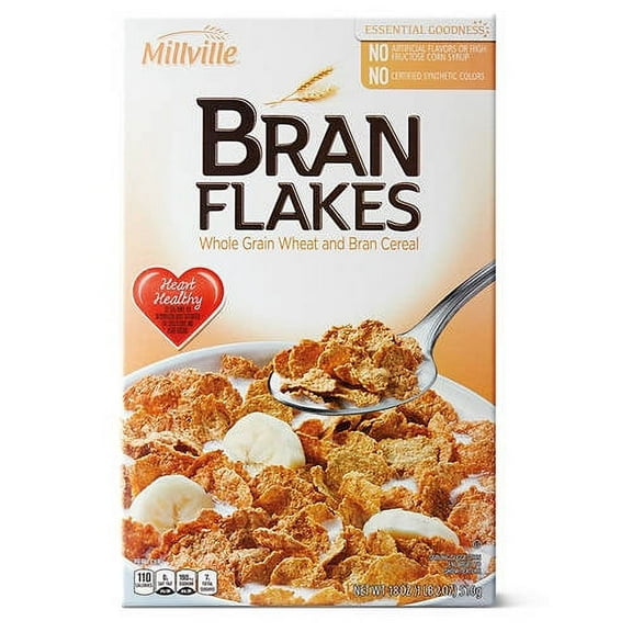 Millville Bran Flakes, 18 oz