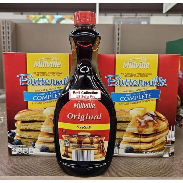 Millville Buttermilk Pancake & Waffle Mix & Millville Orginal Syrup (3