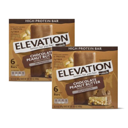 Millville Elevation Advanced High Protein Chocolate Peanut Butter Endulgent Bars - 2 Boxes