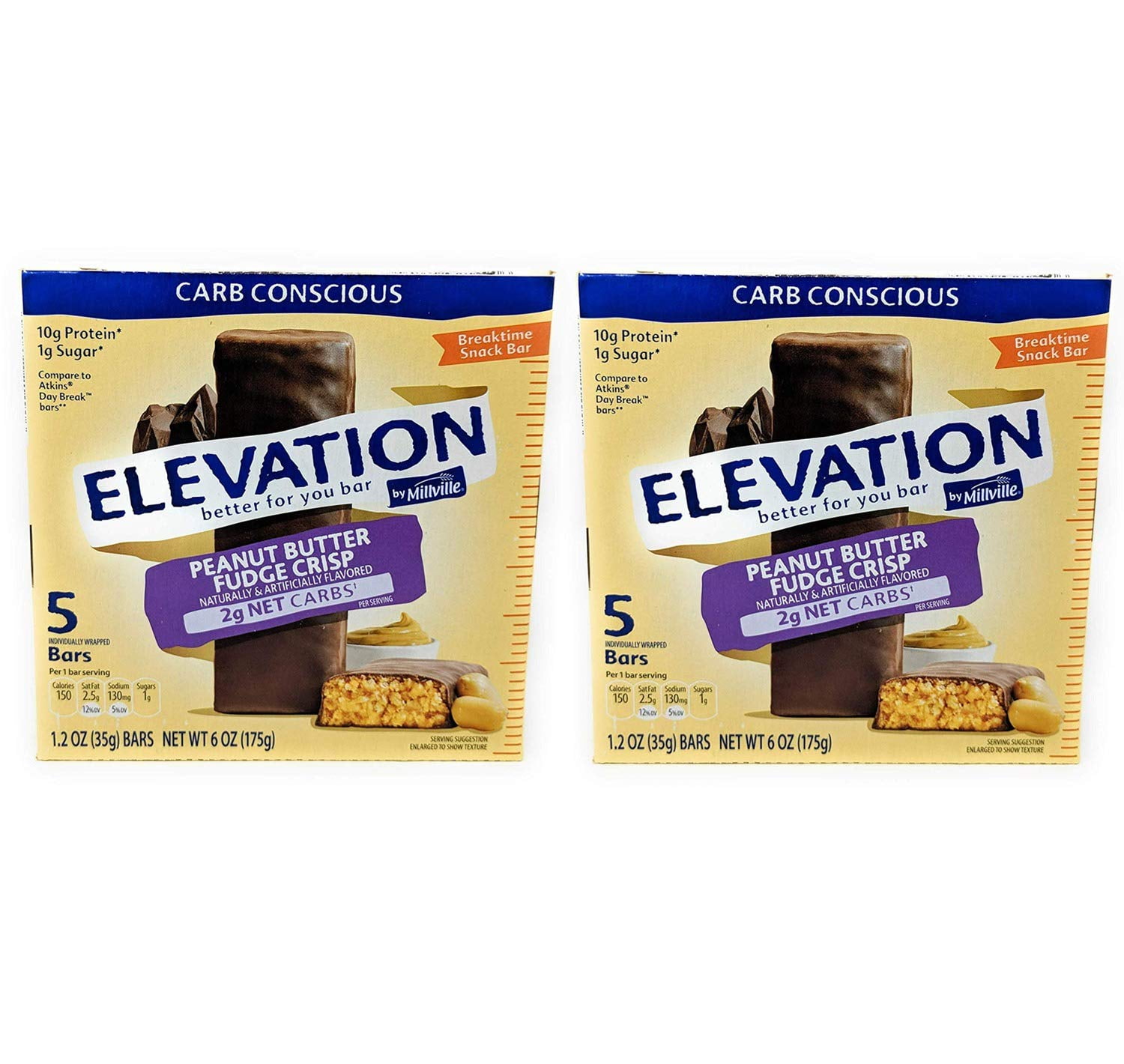 Millville Elevation Protein Bars Snack Endulgent Treat 1.4oz Bars 5g