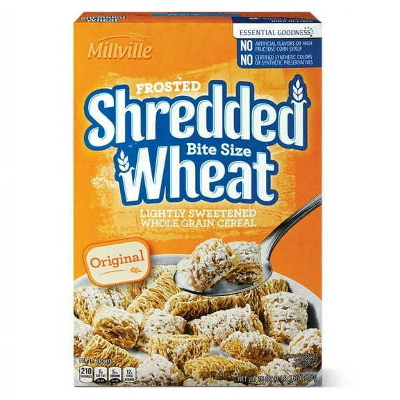Millville Frosted Bite Size Shredded Wheat, 18 oz