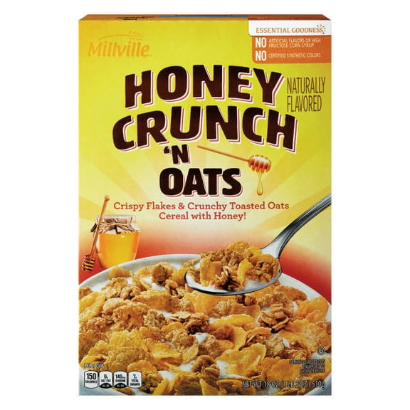 Millville Honey Crunch 'n Oats Original Cereal, 18 oz