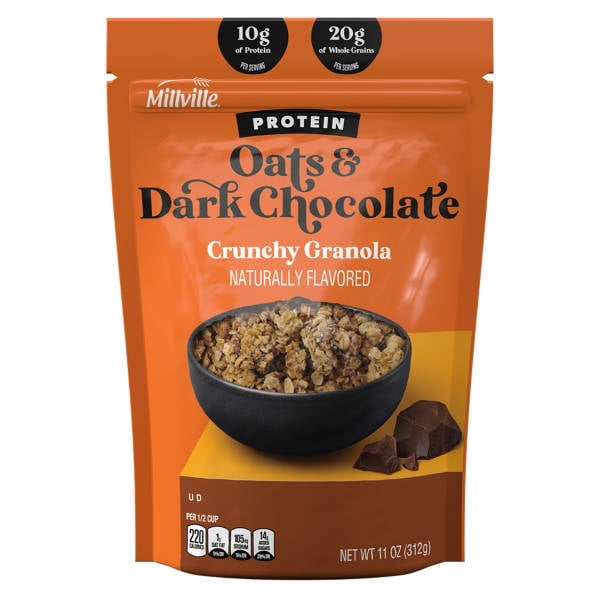 Millville Oats 'n Dark Chocolate Protein Crunchy Granola, 11 oz