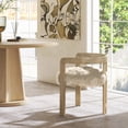 thumbnail image 1 of Millwick 21" Low Back Genuine Sheepskin Fur Dining Chair - Natural Blonde Fur, 1 of 9