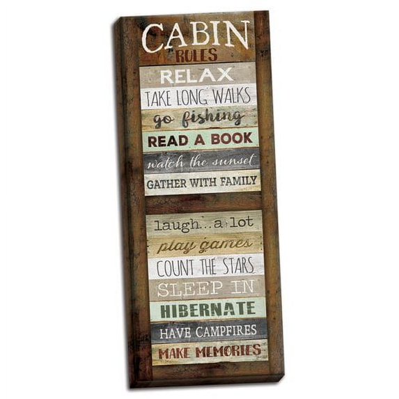 Millwood Pines 'Cabin Rules' Textual Art
