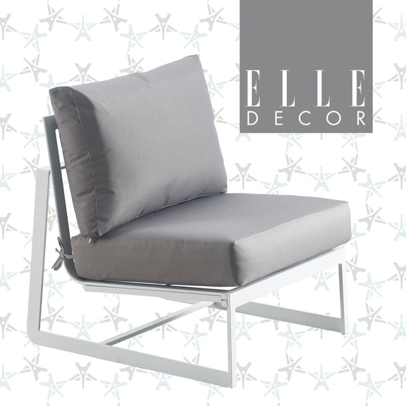 Millwork Holdings,. Co Inc Elle Decor Mirabelle Outdoor Armless Accent Chair, White