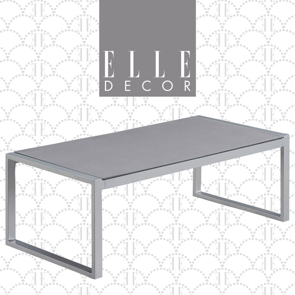 Elle Decor Tropez Outdoor Coffee Table in French Gray Mesh