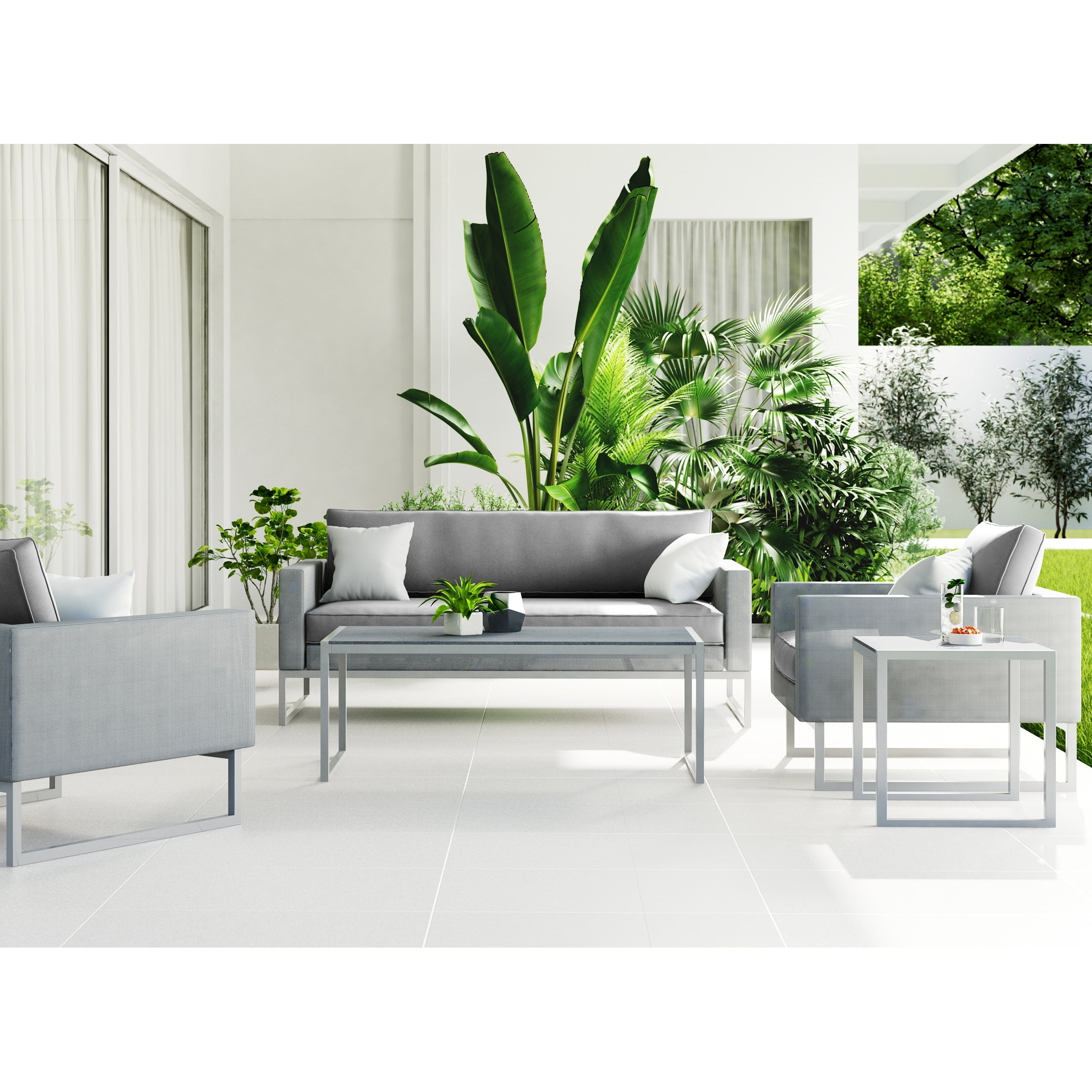Elle Decor Tropez Sofa French Gray Mesh