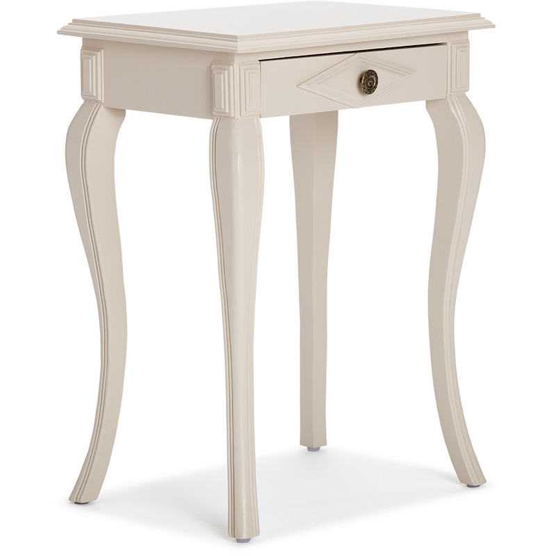 Millwork Holdings Co., Inc Finch Collins Side Table with Drawer, Creamy