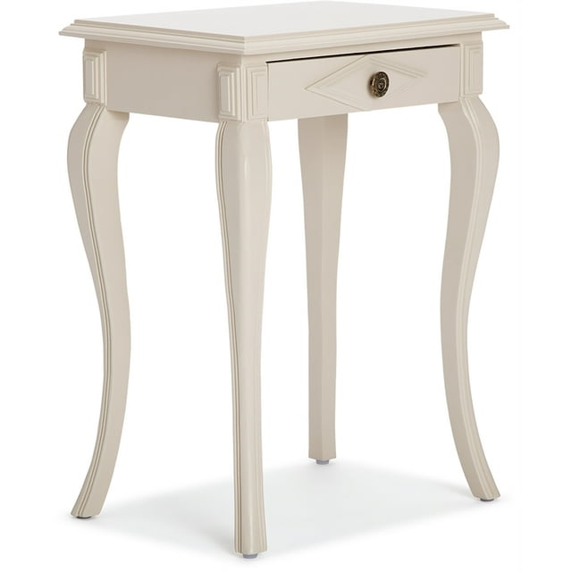 Millwork Holdings Co., Inc Finch Collins Side Table with Drawer, Creamy White