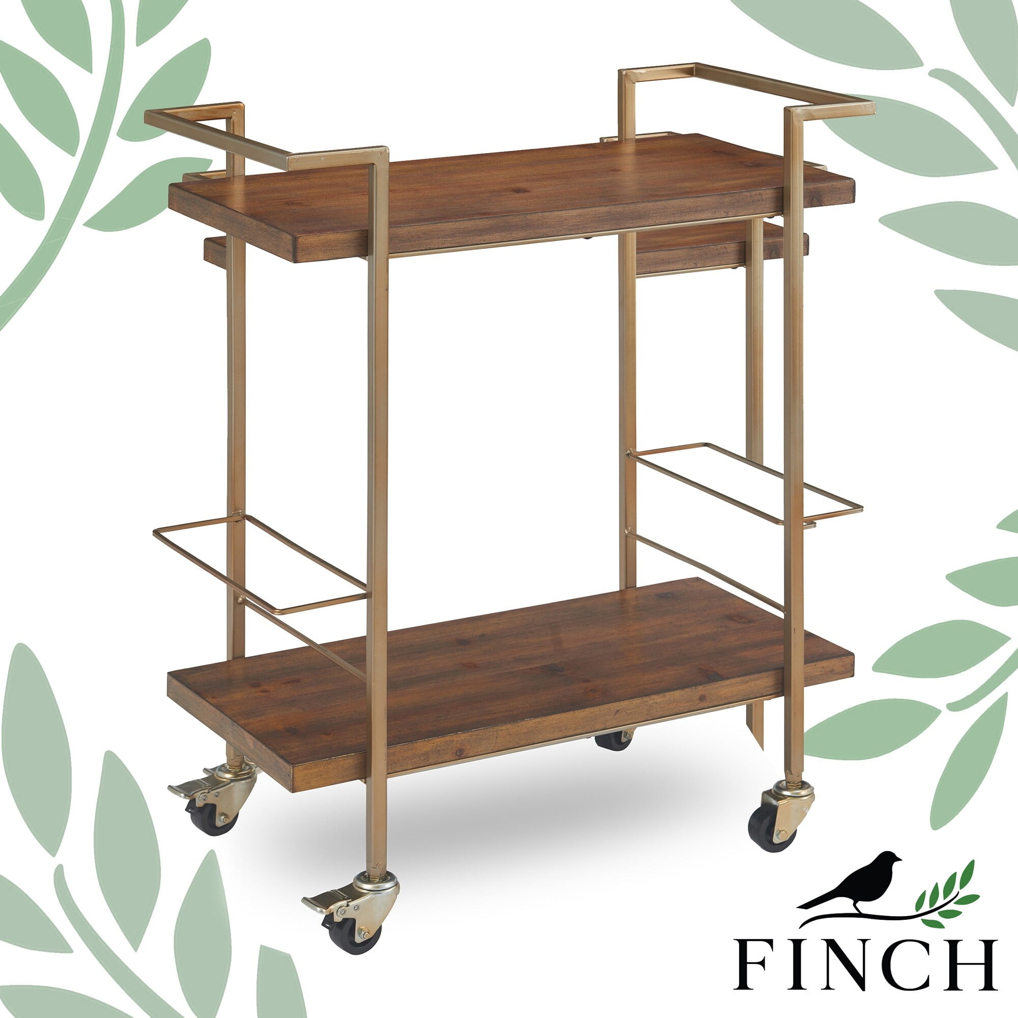 Millwork Holdings,. Co Inc Finch Maxwell Bar Cart, Gold