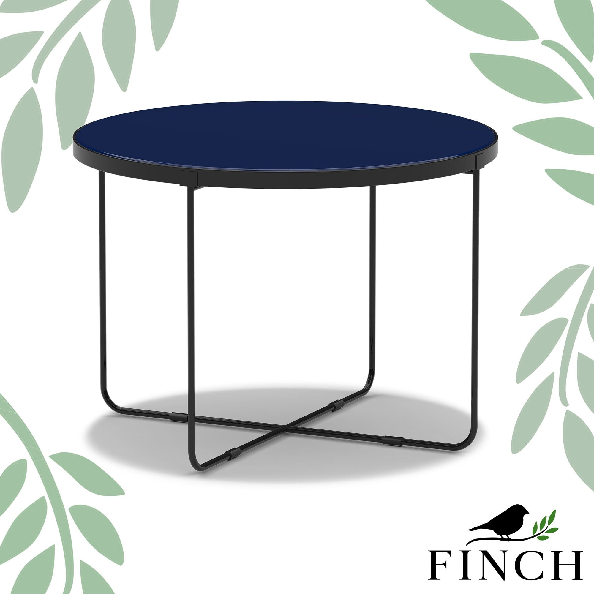 Millwork Holdings Co., Inc Finch Thomas Round Coffee Table, Blue