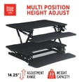 thumbnail image 1 of Millwork Holdings Co True Seating Ergo Standing Desk Converter with Keyboard Tray, Dual Monitor Laptop Riser Height Adjustable Tabletop Workstation, 1 of 5