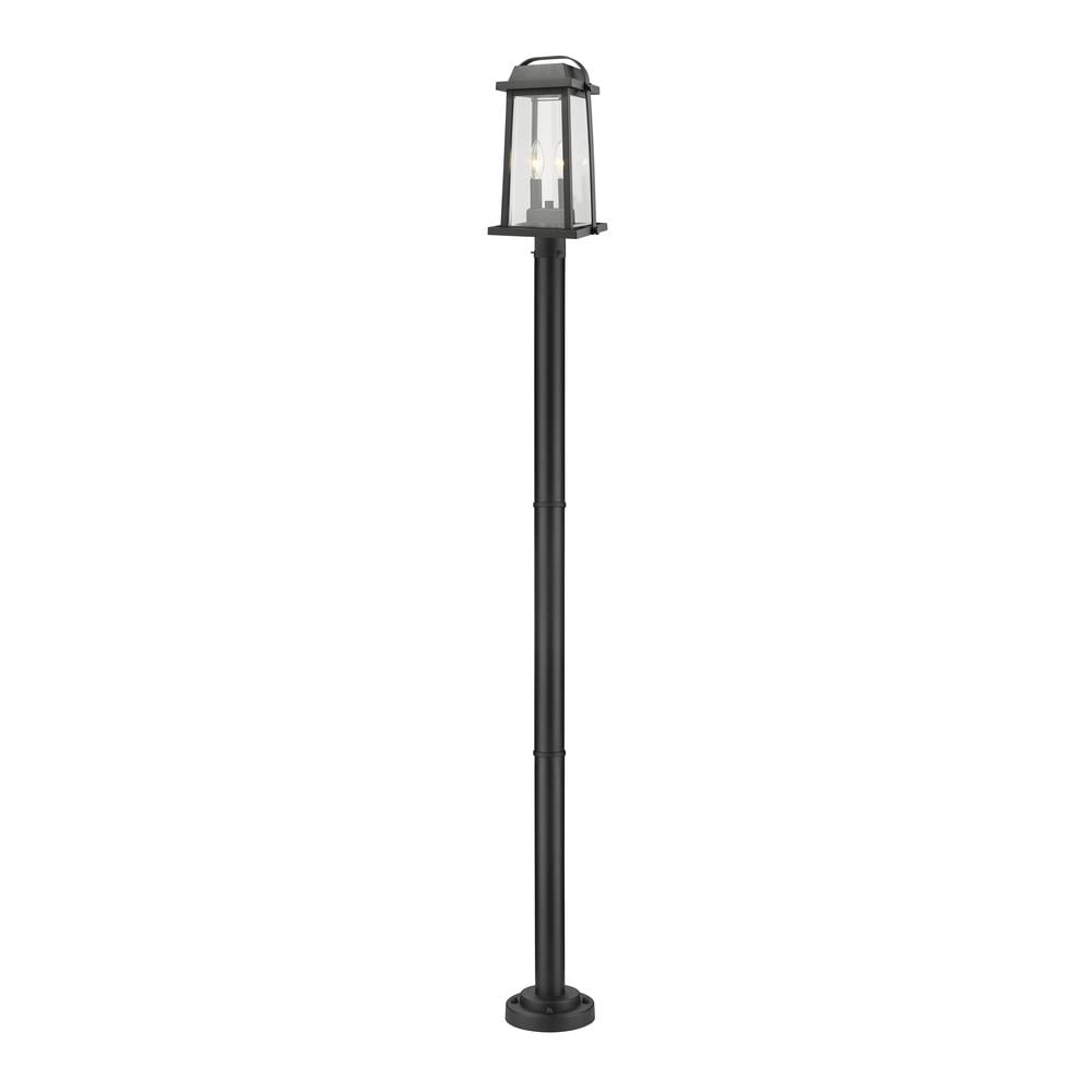 Millworks 2 Light Outdoor Post Mounted Fixture Clear Beveled