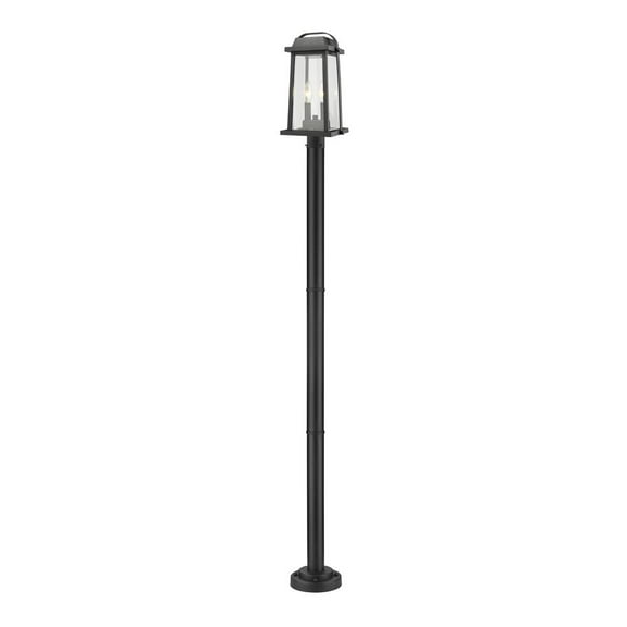 Millworks 2 Light Outdoor Post Mounted Fixture Clear Beveled
