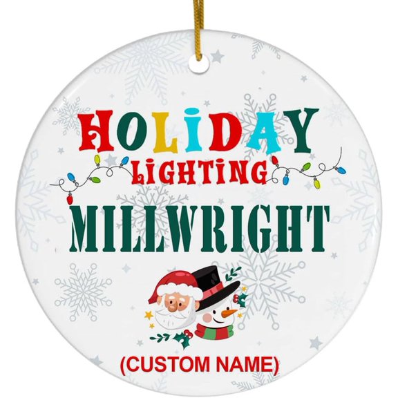 Millwright Christmas Ornaments 2025 for Women Friendship, Appreciation Gifts for Coworkers - Christmas Decorations Ceramic Ornaments oOEKgW (Millwright)