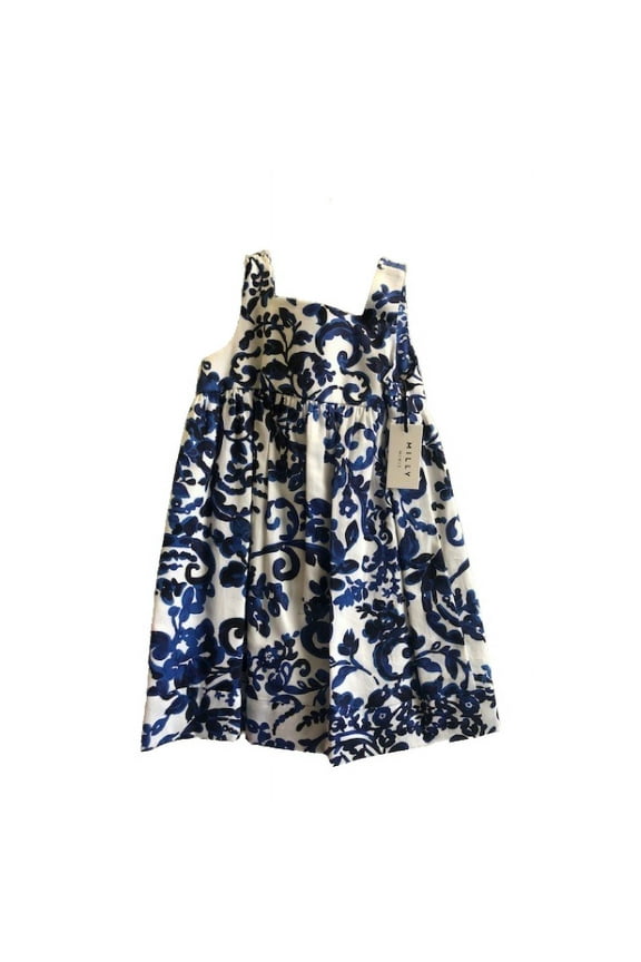 Girls Day Frock Dress, Blue/White, Size 5