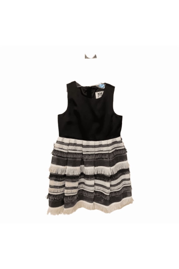 Girls Pleated Dress, Black, Size 6