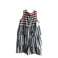 thumbnail image 1 of Milly Minis Girls Tiered Cotton Dress, Blue Stripes, Size 6/7, 1 of 1