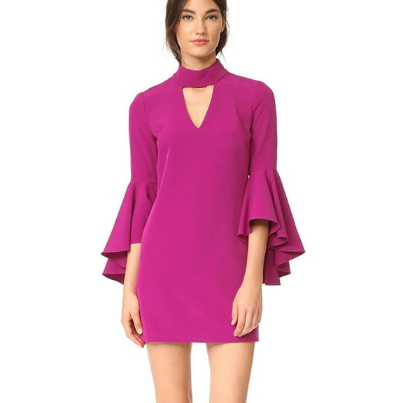 Milly Womens Andrea Angel Fit & Flare A-line Dress, Purple, 8