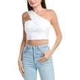 thumbnail image 1 of Milly womens  Arantza Linen-Blend Top, m, White, 1 of 3