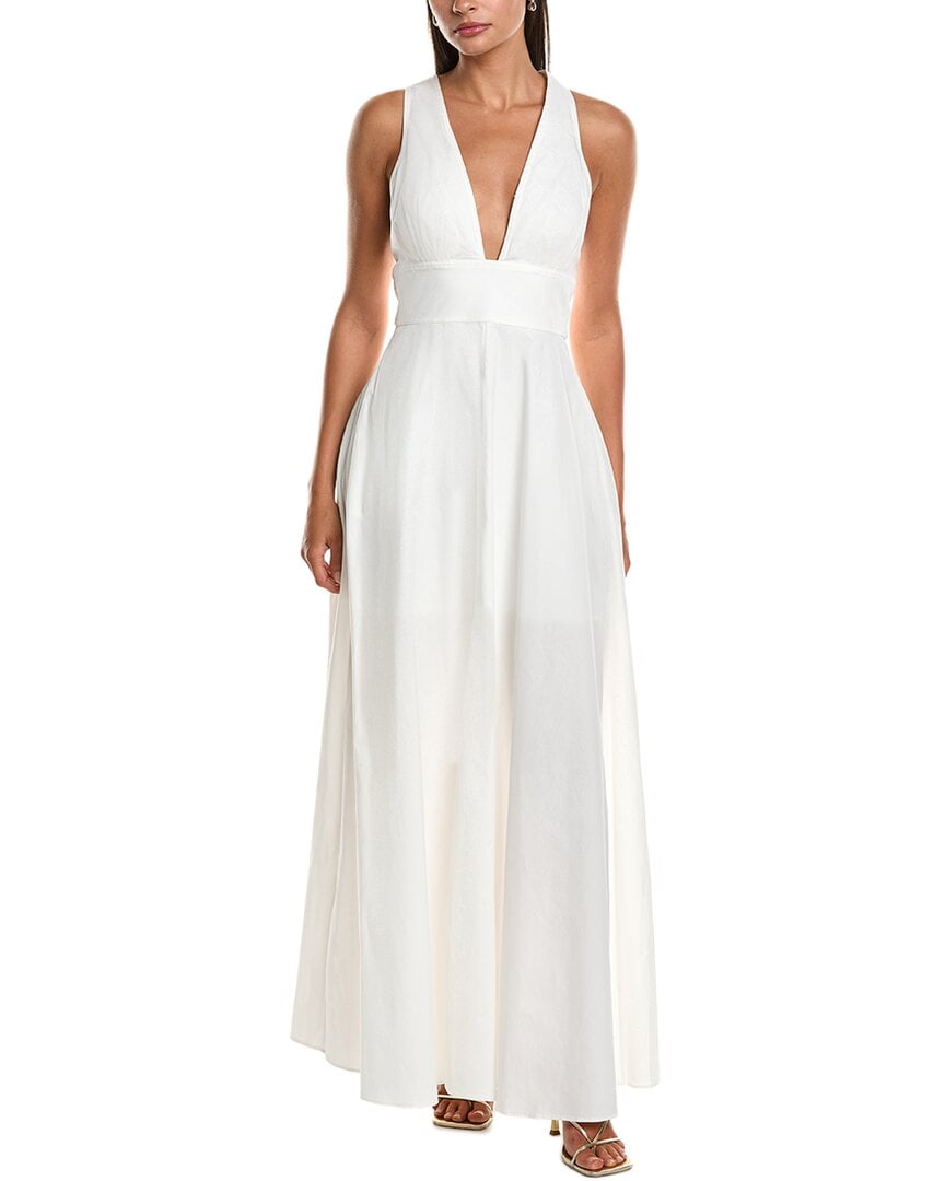 Milly womens Catarina Poplin Maxi Dress, 4, White - Walmart.com
