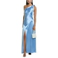 thumbnail image 1 of Milly womens  Eleni Satin Maxi Dress, 12, Blue, 1 of 3