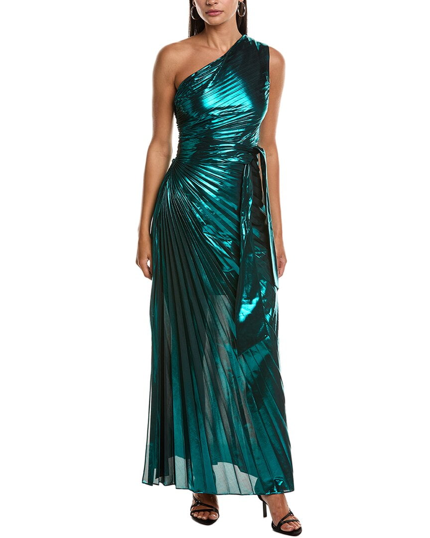 Milly womens Estelle Pleated Maxi Dress, 8, Green - Walmart.com