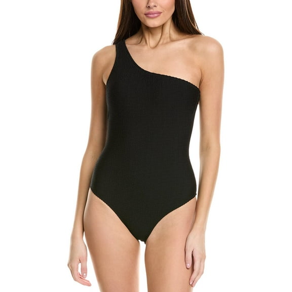 Milly womens  Joni One-Shoulder One-Piece, p, Black