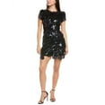 thumbnail image 1 of Milly womens  Kyla Sequin Sheath Dress, 2, Blue, 1 of 3