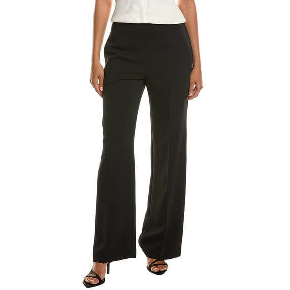 Milly womens Natia Crepe Pant, 0, Black
