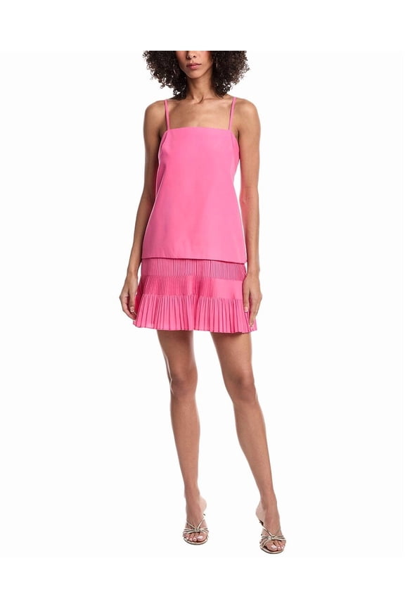 Milly womens Nola Mini Dress, 12, Pink