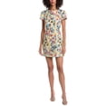 thumbnail image 1 of Milly womens  Rowen Floral Mini Dress, 6, Tan, 1 of 3