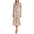 thumbnail image 1 of Milly womens  Tahlia Floral Sequins Embroidery Dress, 2, Grey, 1 of 3