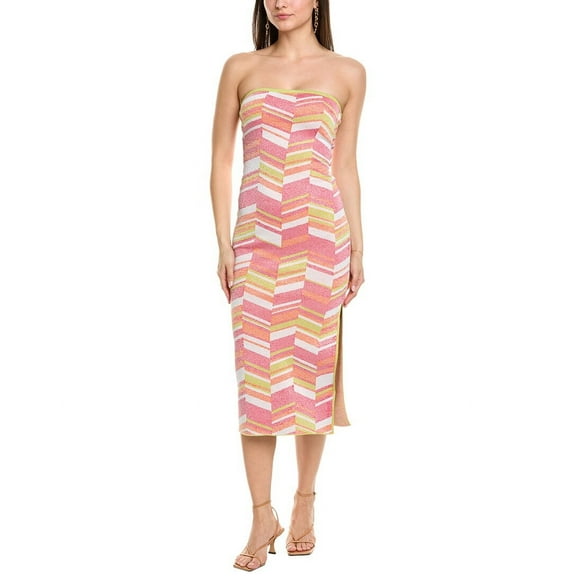 Milly womens  Tube Midi Dress, p, Green