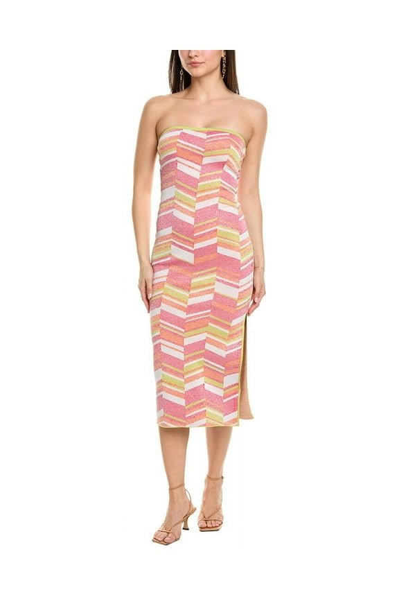 Milly womens Tube Midi Dress, p, Green