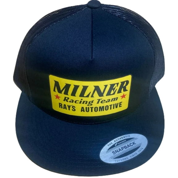 Milner Racing Fire Suit Logo Truckers Hat Hot Rods Drag Racing