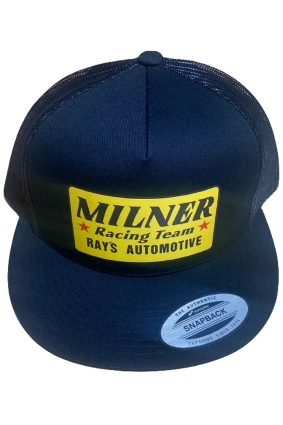 Milner Racing Fire Suit Logo Truckers Hat Hot Rods Drag Racing