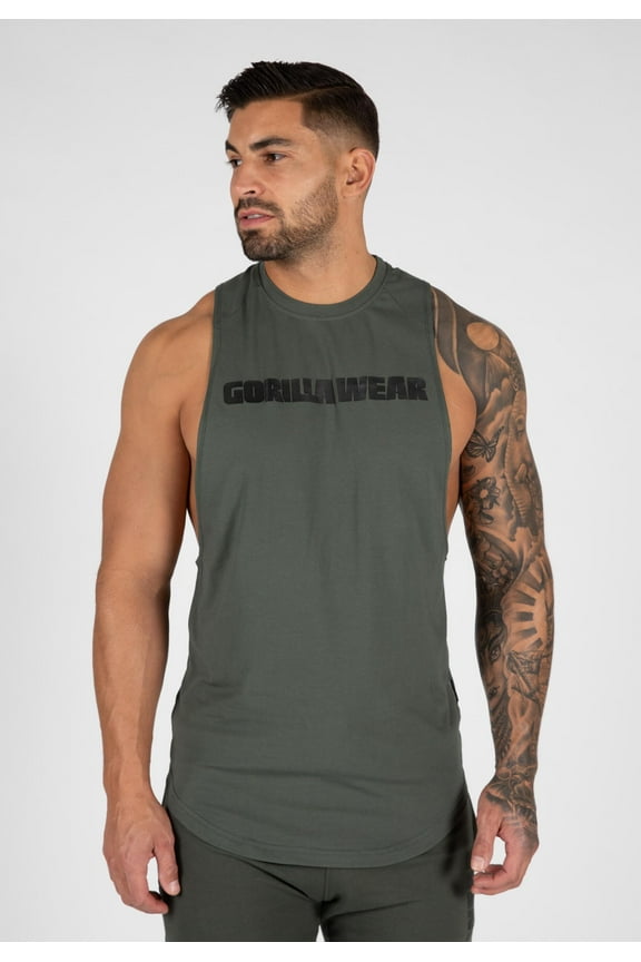 Milo Drop Armhole Tank Top - Green