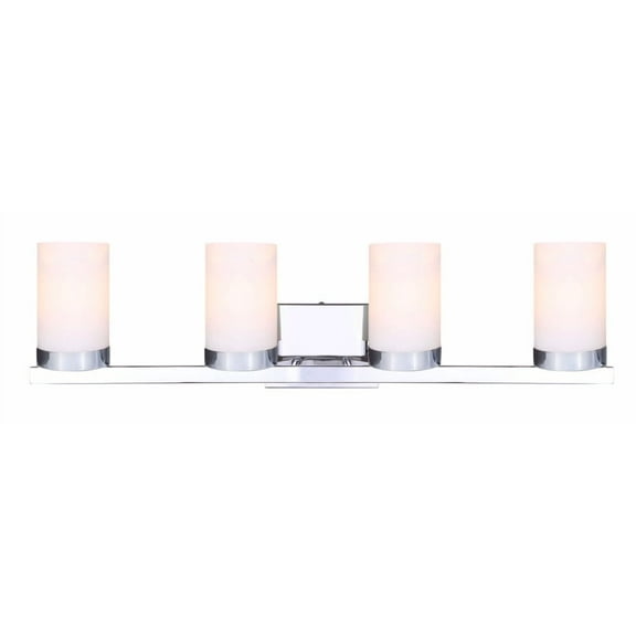 Milo Ivl429A04Ch 4 Lt Vanity Flat Opal Glass 100W Type A 30In. W X 8In.