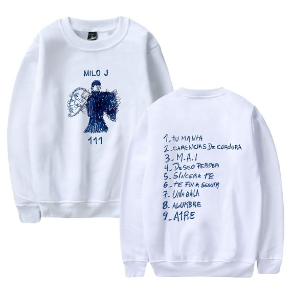 Milo J 111 Album Merch Sweatshirt Young Singer Crewneck Long Sleeve Streetwear Women Men Hip Hop Clothes