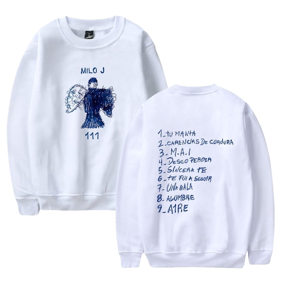 Milo J 111 Album Merch Sweatshirt Young Singer Crewneck Long Sleeve Streetwear Women Men Hip Hop Clothes
