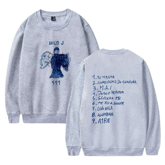 Milo J 111 Album Merch Sweatshirt Young Singer Crewneck Long Sleeve Streetwear Women Men Hip Hop Clothes